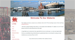 Desktop Screenshot of cambriacatclub.co.uk