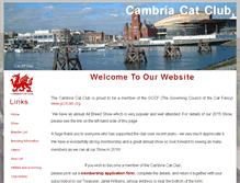 Tablet Screenshot of cambriacatclub.co.uk